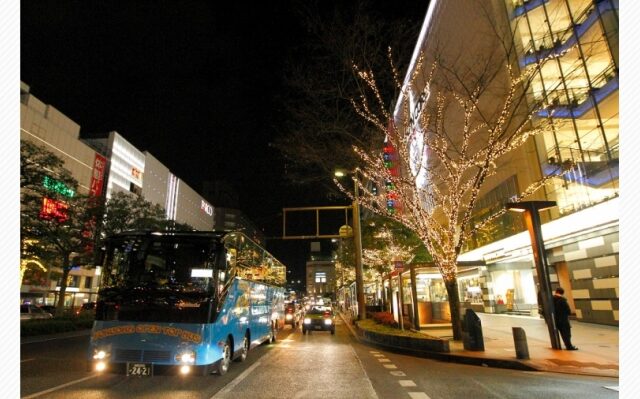 国産オープントップバス　クリスマス限定🎄