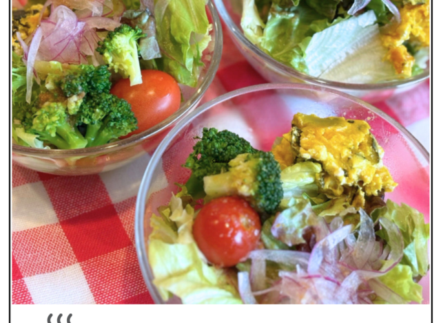 朝食ビュッフェに新登場！パンプキンサラダ＆ブロッコリー